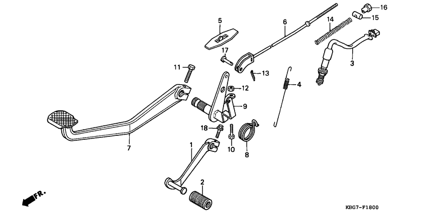 Brake pedal assy