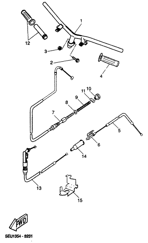 YH50 Steering handle, cable