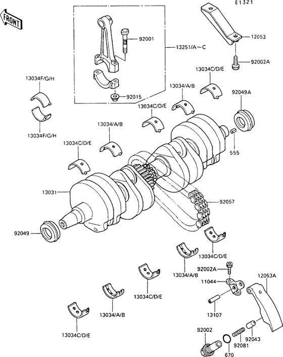 ZX500 Коленвал