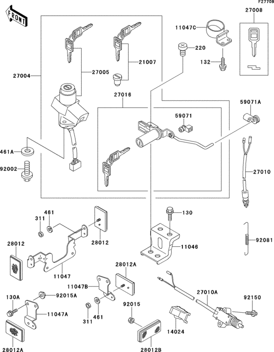 ZR550 Ignition switch(zr550-b3 / b4)