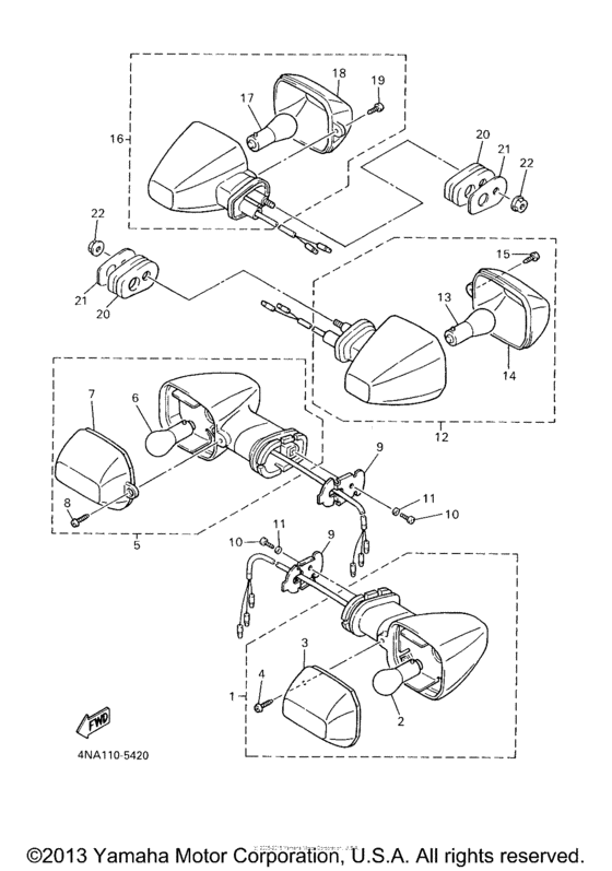 YZF600RMC Поворотники