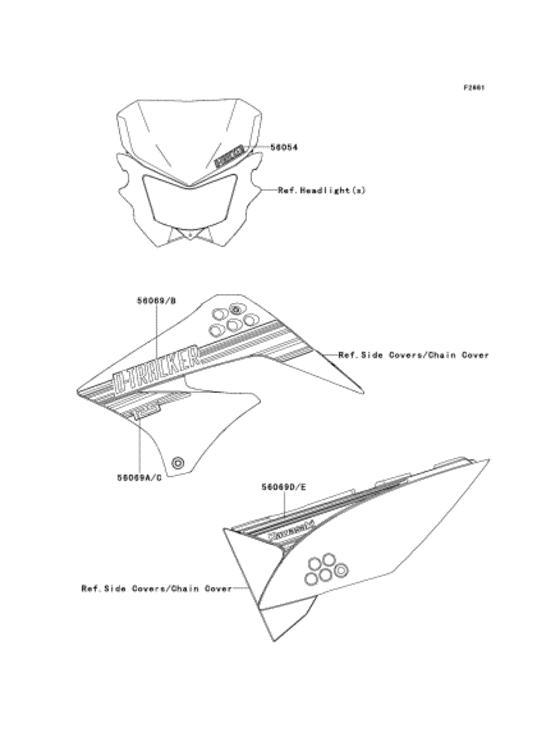 KLX125 Наклейки