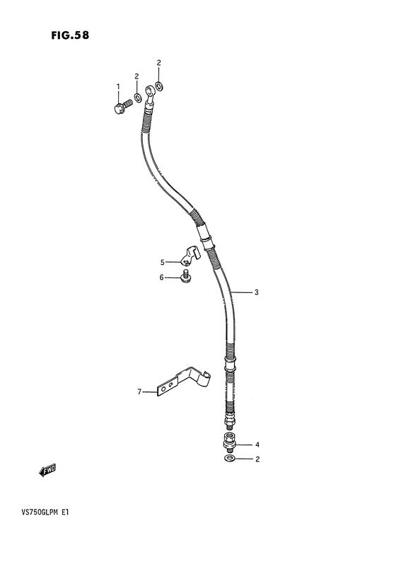 VS750 Передние тормозные трубки