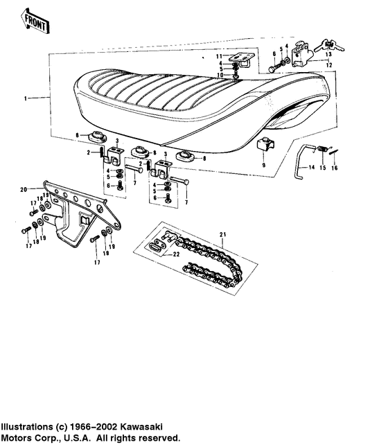 Seat/chain cover/chain