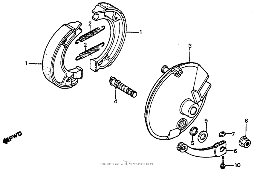 Front brake panel 83