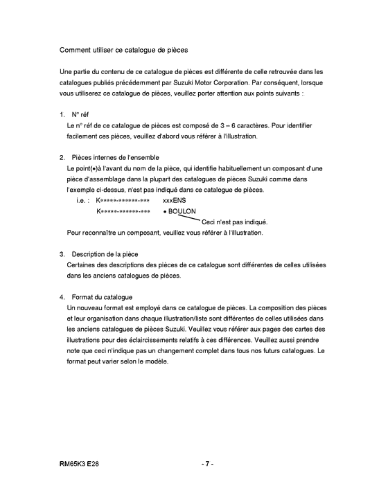 RM65 Catalog preface