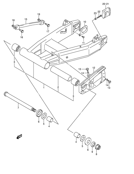 Rear swingingarm