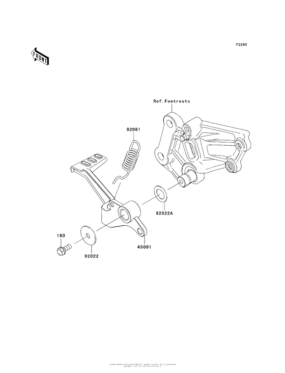 EX250 Педаль тормоза