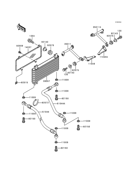 ZX600 Масляный радиатор