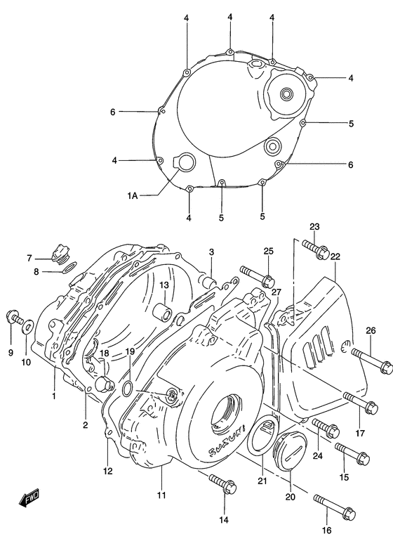 Crankcase cover ass`y  (v