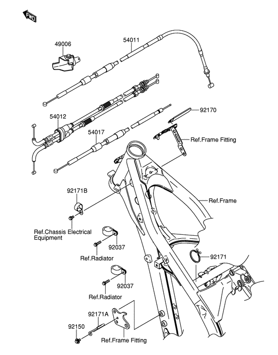RM-Z250 Clutch cable