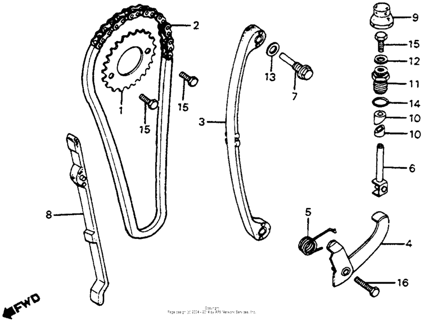Cam chain + tensioner