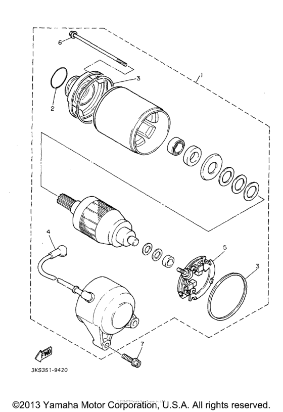 YZF1000RJ Стартер