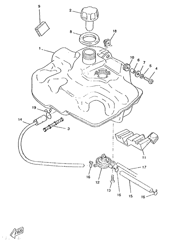 CW50RS Топливный бак