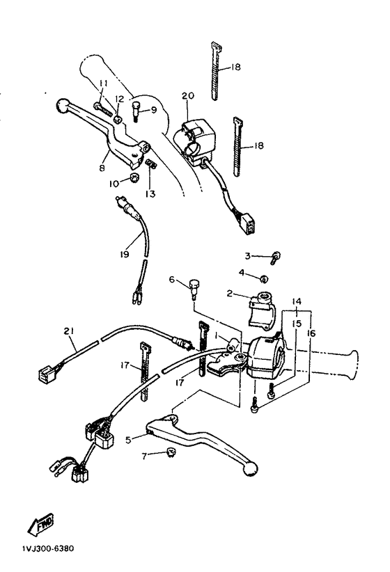 XT600Z Handle switch. lever