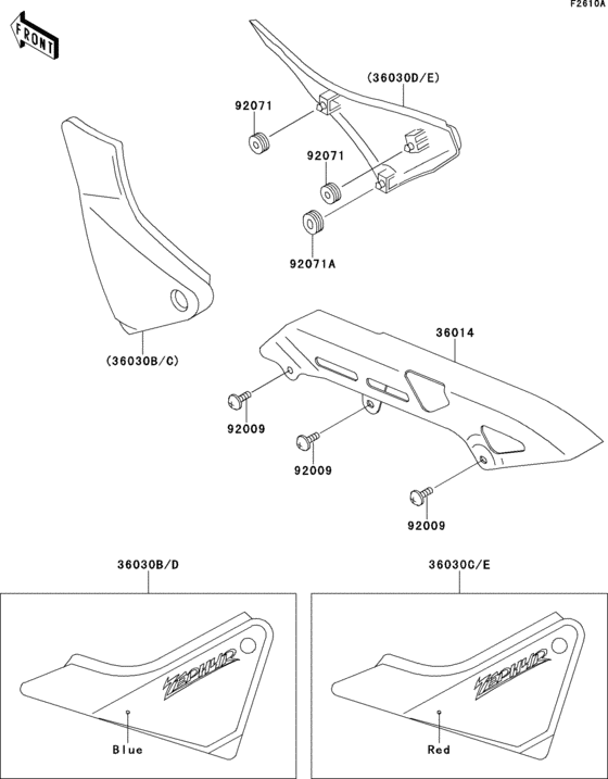 ZR550 Side cover / chain case(zr550-b3)