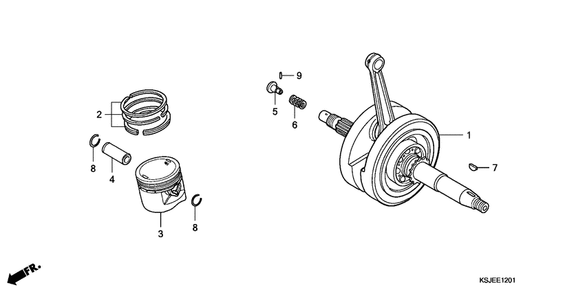 Crankshaft/piston