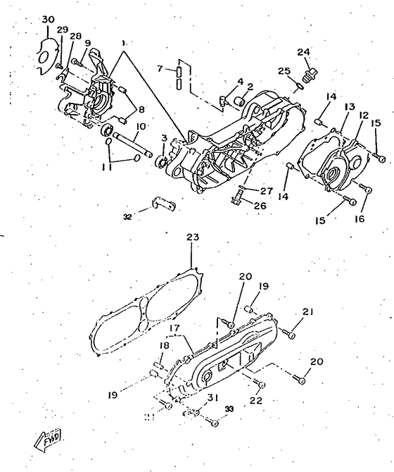 CW50RS Картер двигателя