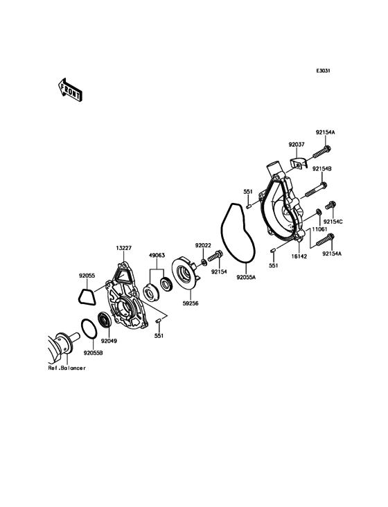 KLE650 Водяной насос