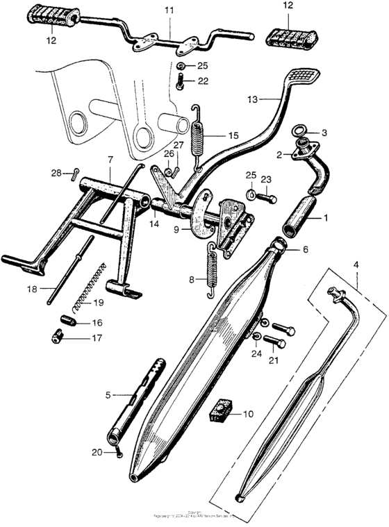 Main stand + muffler