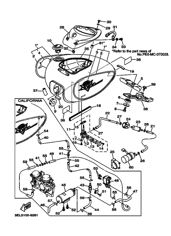 XVS1100 Tank fuel