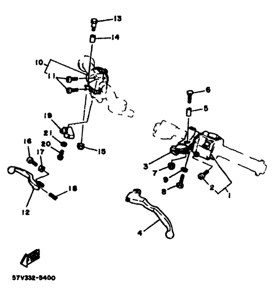 RD350F Handle switch. lever