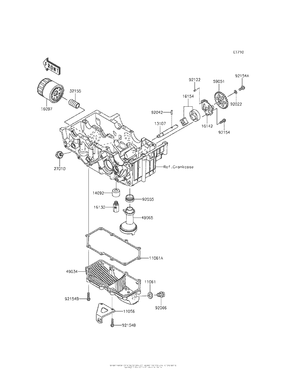 EX300 Масляный насос и фильтр