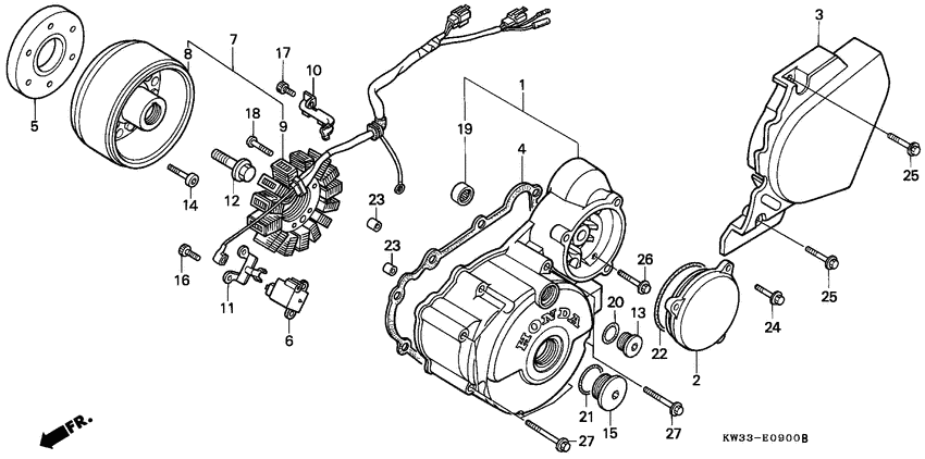 Left crankcase cover/ generator