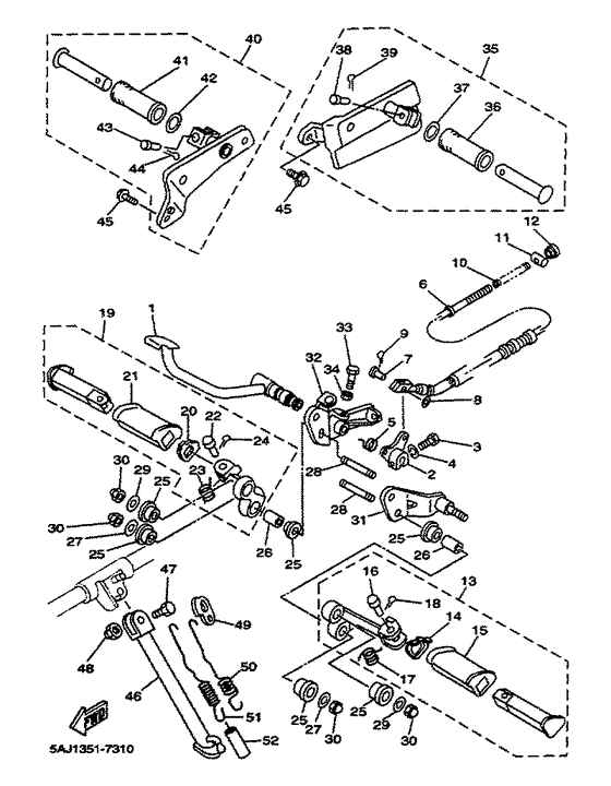 XV125 Support. repose-pied