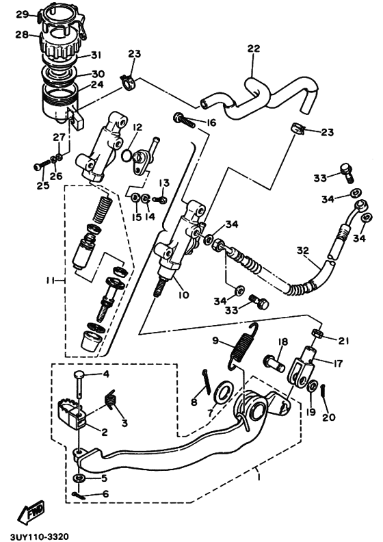 Rr master cylinder assy