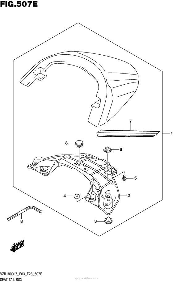 Seat Tail Box (For Bbd) (Vzr1800Bzl7 E28)