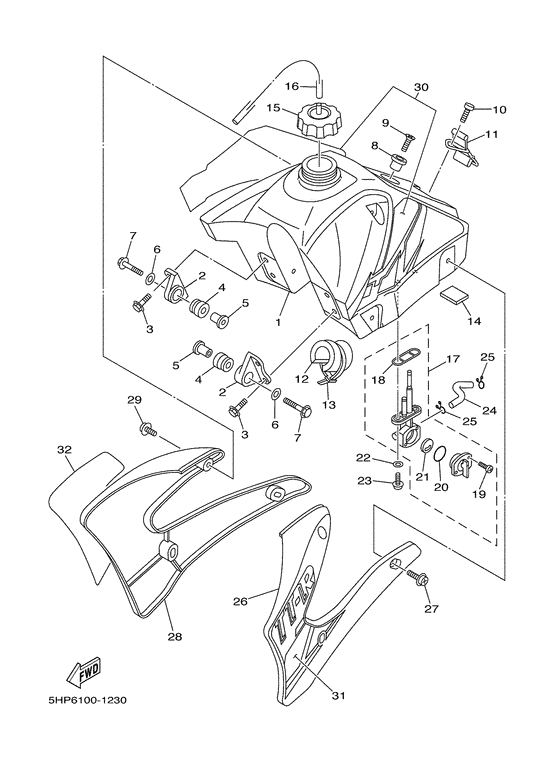 TTR125L Топливный бак