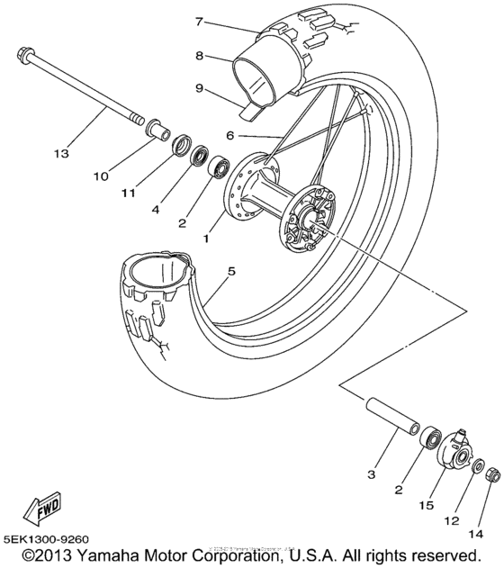 TW200N Переднее колесо