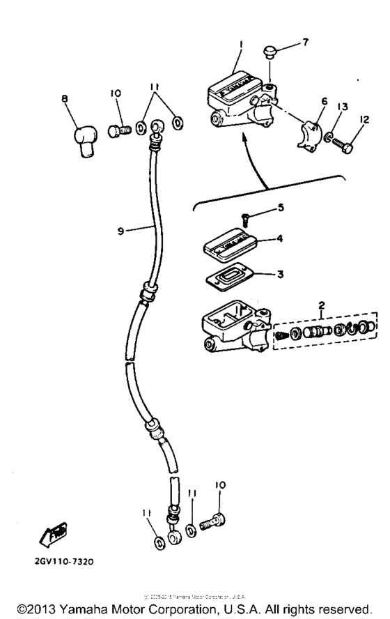 XV535TC Главный тормозной цилиндр