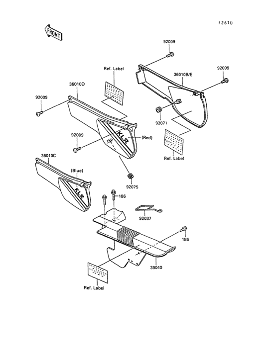 Side cover/chain case(kl250-d7)