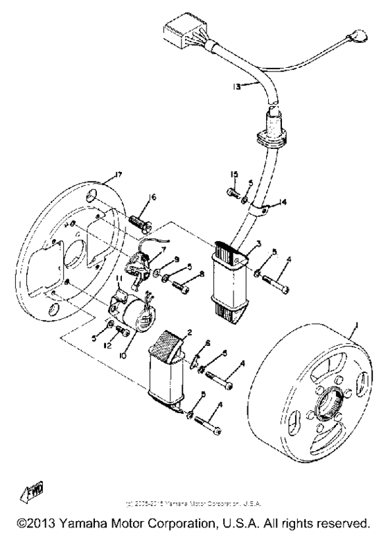 Flywheel magneto