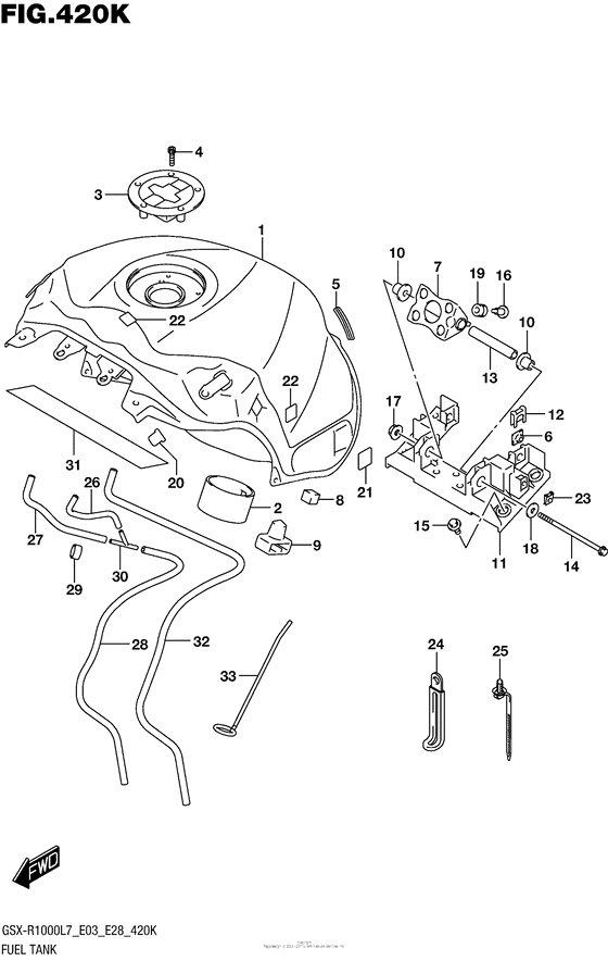 Fuel Tank (Gsx-R1000Al7 E28) (Ykv,yvz)