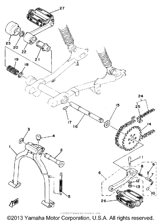 Stand-crank pedal