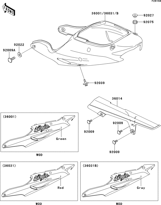 ZX900 Side covers / chain cover(zx900-e2)
