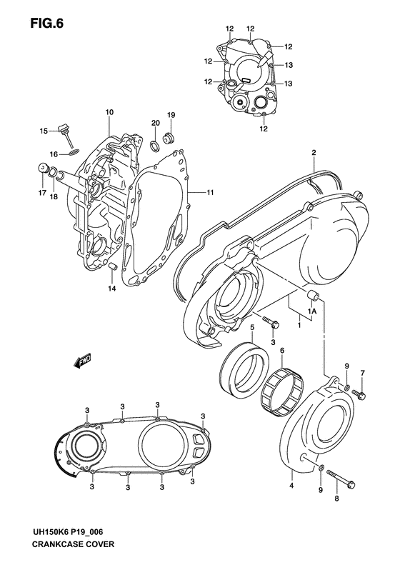 Crankcase cover ass`y  (v