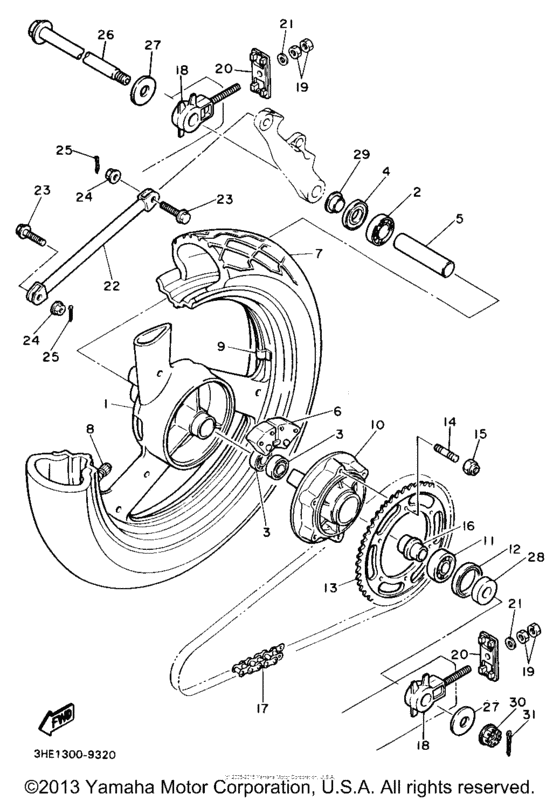 FZR600W Переднее колесо