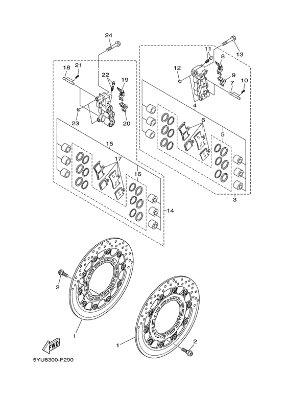 MT01 Передний суппорт