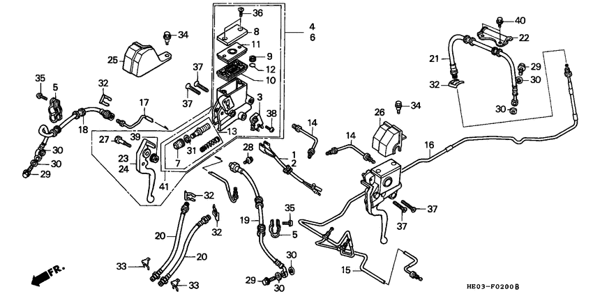 Brake master cylinder/ brake hose