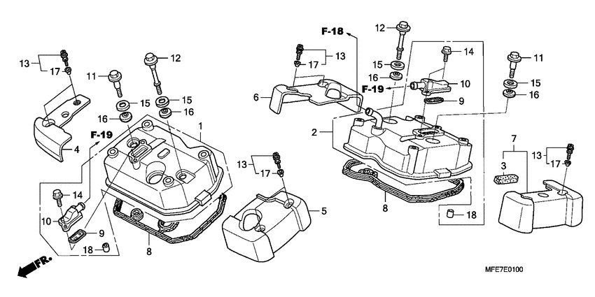 VT750C2F Крышка головки цилиндров