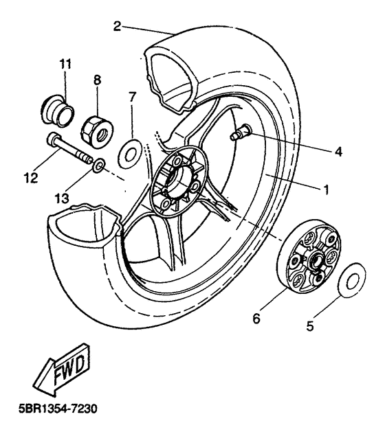 YQ50 Переднее колесо