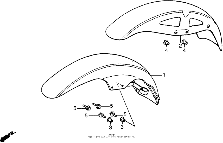 VT500F Переднее крыло