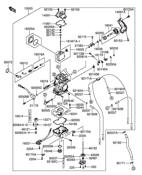 RM-Z250 Carburetor assy