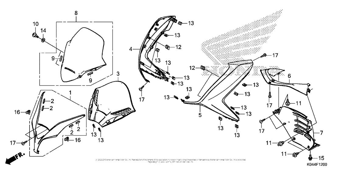 Front Cover + Meter Visor