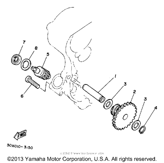 XT350S Тахометр