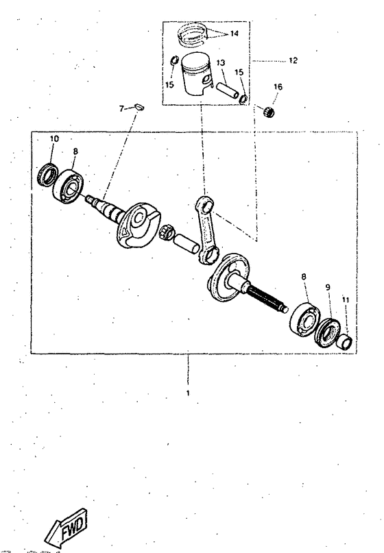 CW50RS Коленвал и поршень